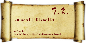 Tarczali Klaudia névjegykártya